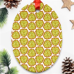 Horned Melon Green Fruit Ornament (oval)