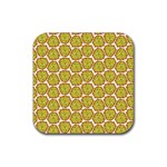 Horned Melon Green Fruit Rubber Coaster (Square)  Front