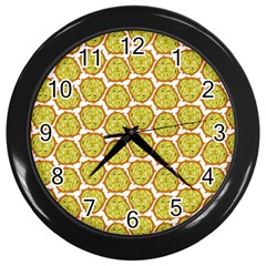 Horned Melon Green Fruit Wall Clocks (black) by Mariart