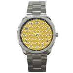 Horned Melon Green Fruit Sport Metal Watch Front