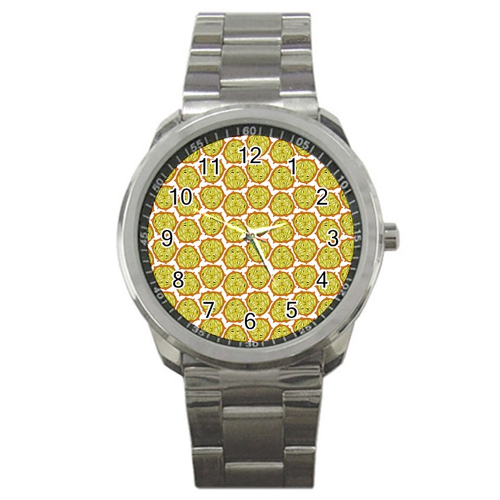 Horned Melon Green Fruit Sport Metal Watch