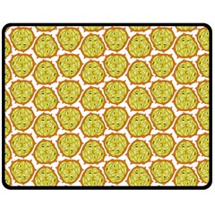 Horned Melon Green Fruit Double Sided Fleece Blanket (medium)  by Mariart