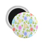 Fruit Grapes Purple Yellow Blue Pink Rainbow Leaf Green 2.25  Magnets Front