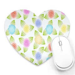 Fruit Grapes Purple Yellow Blue Pink Rainbow Leaf Green Heart Mousepads by Mariart