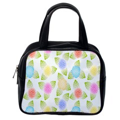 Fruit Grapes Purple Yellow Blue Pink Rainbow Leaf Green Classic Handbags (one Side) by Mariart