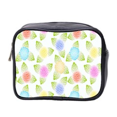 Fruit Grapes Purple Yellow Blue Pink Rainbow Leaf Green Mini Toiletries Bag 2-side by Mariart