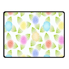 Fruit Grapes Purple Yellow Blue Pink Rainbow Leaf Green Fleece Blanket (small) by Mariart