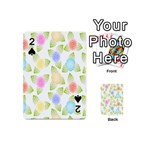 Fruit Grapes Purple Yellow Blue Pink Rainbow Leaf Green Playing Cards 54 (Mini)  Front - Spade2