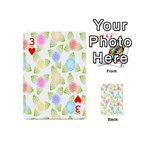 Fruit Grapes Purple Yellow Blue Pink Rainbow Leaf Green Playing Cards 54 (Mini)  Front - Heart3