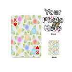 Fruit Grapes Purple Yellow Blue Pink Rainbow Leaf Green Playing Cards 54 (Mini)  Front - HeartK