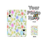 Fruit Grapes Purple Yellow Blue Pink Rainbow Leaf Green Playing Cards 54 (Mini)  Front - Spade7