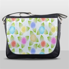 Fruit Grapes Purple Yellow Blue Pink Rainbow Leaf Green Messenger Bags by Mariart