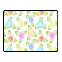 Fruit Grapes Purple Yellow Blue Pink Rainbow Leaf Green Double Sided Fleece Blanket (small)  by Mariart