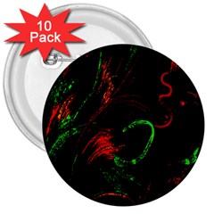 Paint Black Red Green 3  Buttons (10 Pack) 