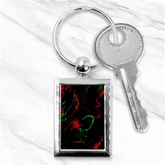 Paint Black Red Green Key Chains (rectangle)  by Mariart