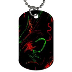 Paint Black Red Green Dog Tag (one Side)