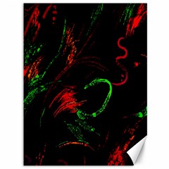 Paint Black Red Green Canvas 36  X 48   by Mariart