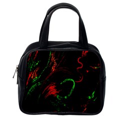 Paint Black Red Green Classic Handbags (one Side) by Mariart