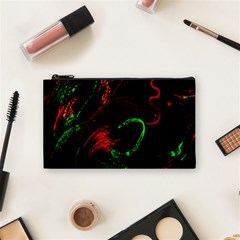 Paint Black Red Green Cosmetic Bag (small)  by Mariart