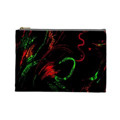 Paint Black Red Green Cosmetic Bag (large)  by Mariart