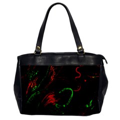 Paint Black Red Green Office Handbags by Mariart