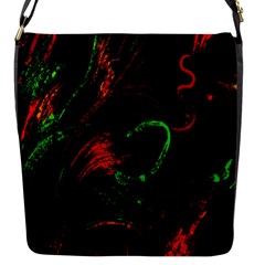 Paint Black Red Green Flap Messenger Bag (s) by Mariart