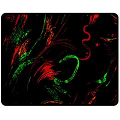 Paint Black Red Green Double Sided Fleece Blanket (medium)  by Mariart