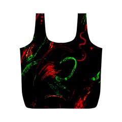 Paint Black Red Green Full Print Recycle Bags (m)  by Mariart