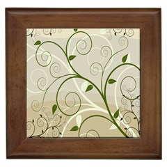 Leaf Sexy Green Gray Framed Tiles