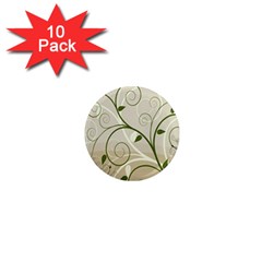 Leaf Sexy Green Gray 1  Mini Magnet (10 Pack)  by Mariart