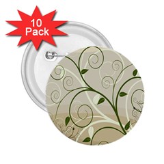 Leaf Sexy Green Gray 2 25  Buttons (10 Pack)  by Mariart