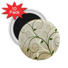 Leaf Sexy Green Gray 2 25  Magnets (10 Pack) 