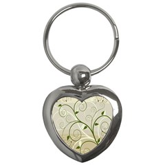 Leaf Sexy Green Gray Key Chains (heart) 