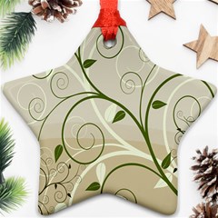 Leaf Sexy Green Gray Star Ornament (two Sides) by Mariart