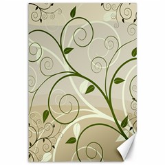 Leaf Sexy Green Gray Canvas 12  X 18   by Mariart