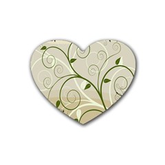 Leaf Sexy Green Gray Heart Coaster (4 Pack)  by Mariart