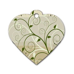 Leaf Sexy Green Gray Dog Tag Heart (two Sides) by Mariart