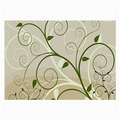 Leaf Sexy Green Gray Large Glasses Cloth (2-side) by Mariart