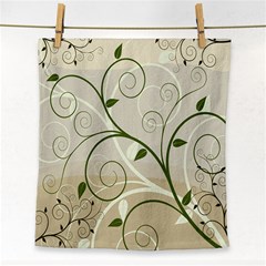 Leaf Sexy Green Gray Face Towel by Mariart