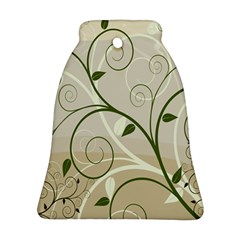 Leaf Sexy Green Gray Bell Ornament (two Sides) by Mariart