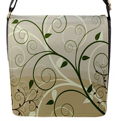 Leaf Sexy Green Gray Flap Messenger Bag (s) by Mariart