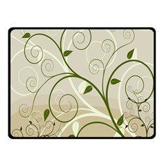 Leaf Sexy Green Gray Double Sided Fleece Blanket (small)  by Mariart