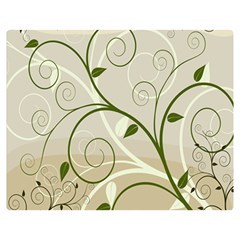 Leaf Sexy Green Gray Double Sided Flano Blanket (medium) 