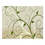 Leaf Sexy Green Gray Double Sided Flano Blanket (Large)  80 x60  Blanket Front