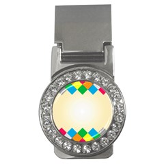 Plaid Wave Chevron Rainbow Color Money Clips (cz)  by Mariart