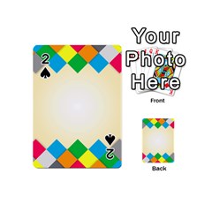 Plaid Wave Chevron Rainbow Color Playing Cards 54 (mini)  by Mariart