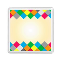 Plaid Wave Chevron Rainbow Color Memory Card Reader (square)  by Mariart