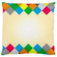 Plaid Wave Chevron Rainbow Color Standard Flano Cushion Case (one Side) by Mariart