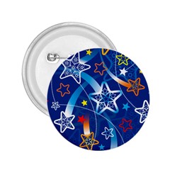 Line Star Space Blue Sky Light Rainbow Red Orange White Yellow 2 25  Buttons by Mariart