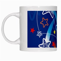 Line Star Space Blue Sky Light Rainbow Red Orange White Yellow White Mugs by Mariart